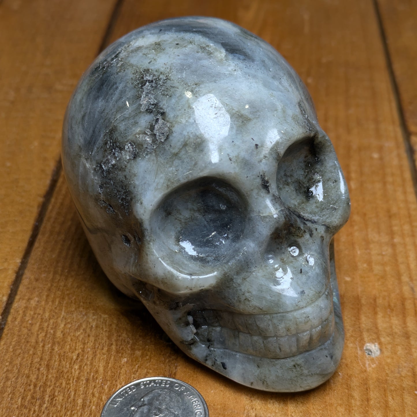 Labradorite Skull 539g