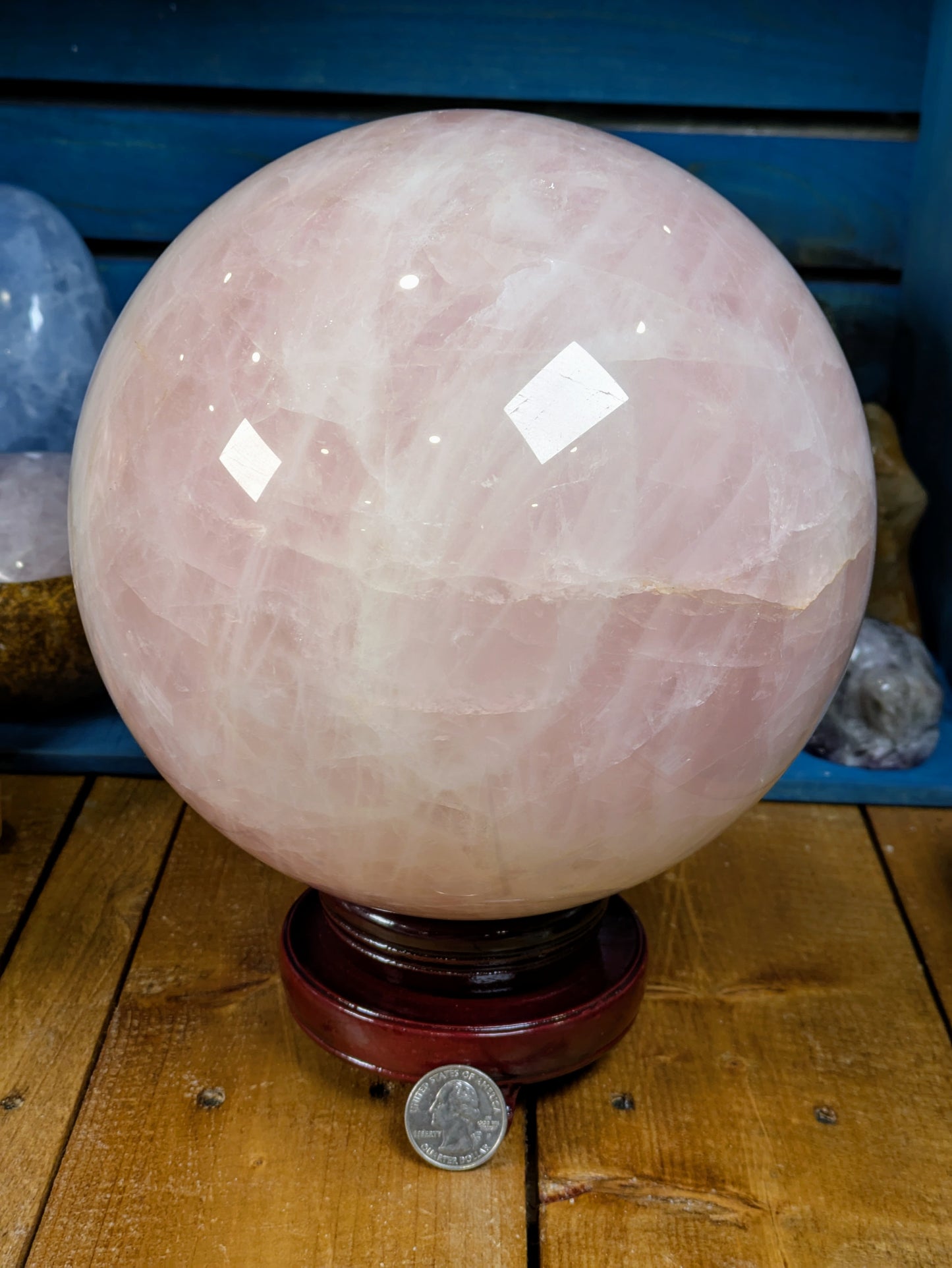 20 POUND Rose Quartz Sphere 9120g