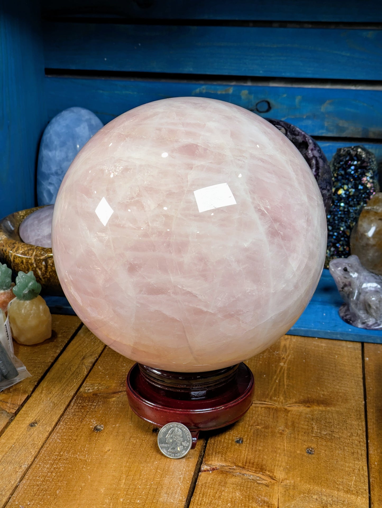 20 POUND Rose Quartz Sphere 9120g