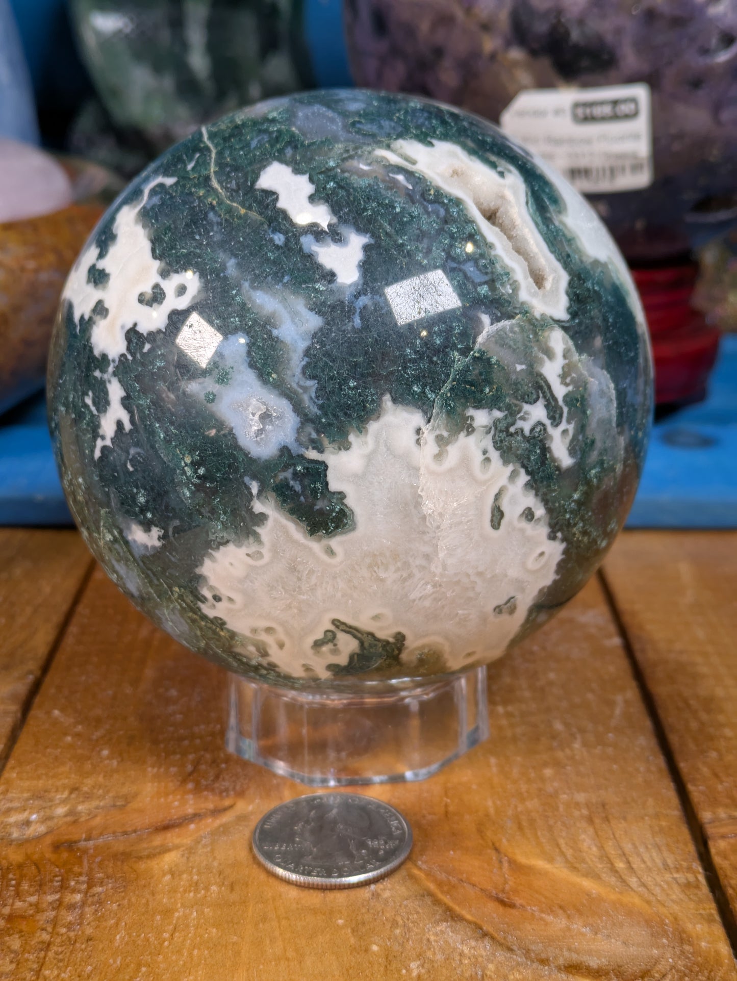 Moss Agate Sphere 1210g