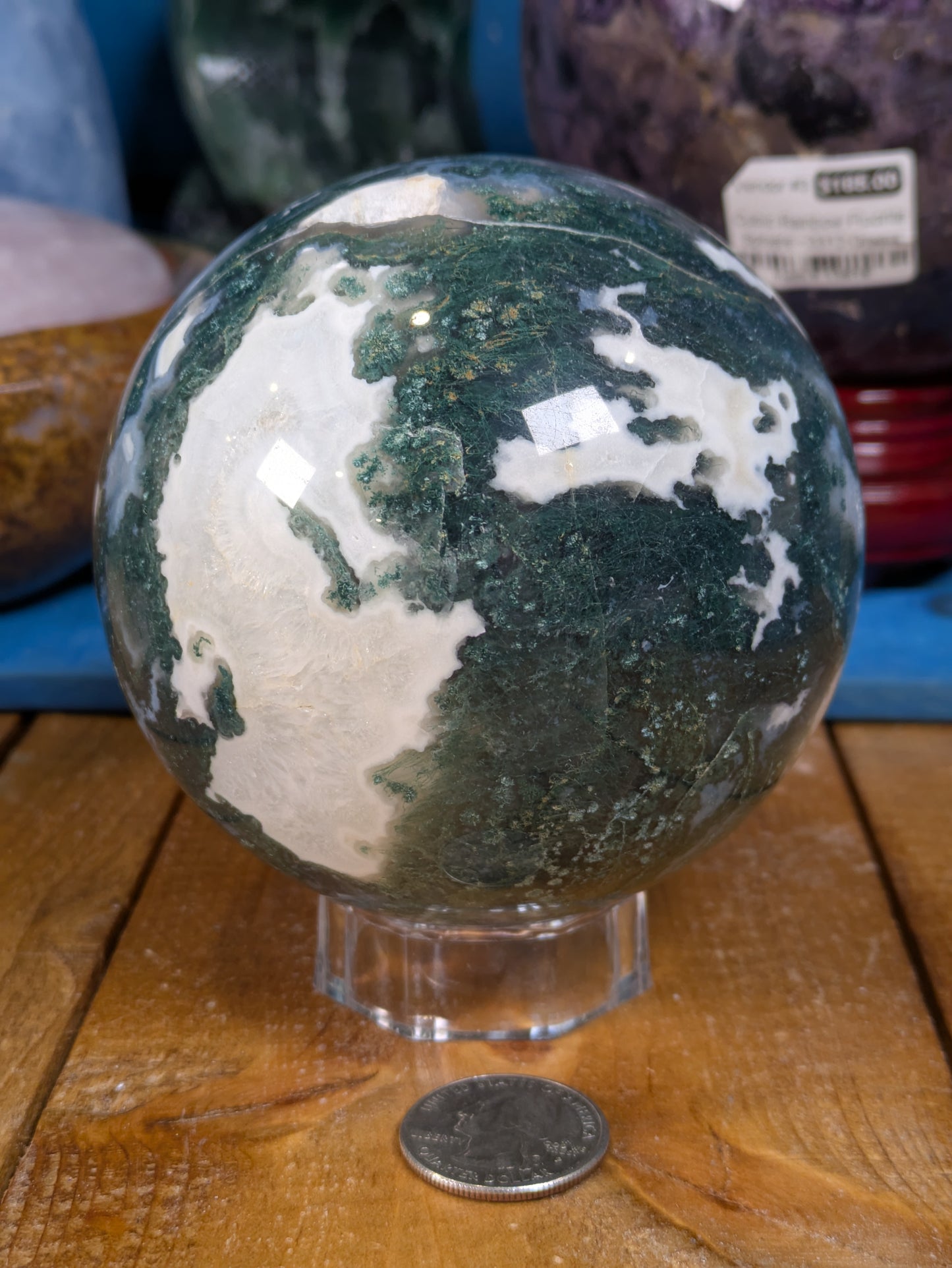 Moss Agate Sphere 1210g