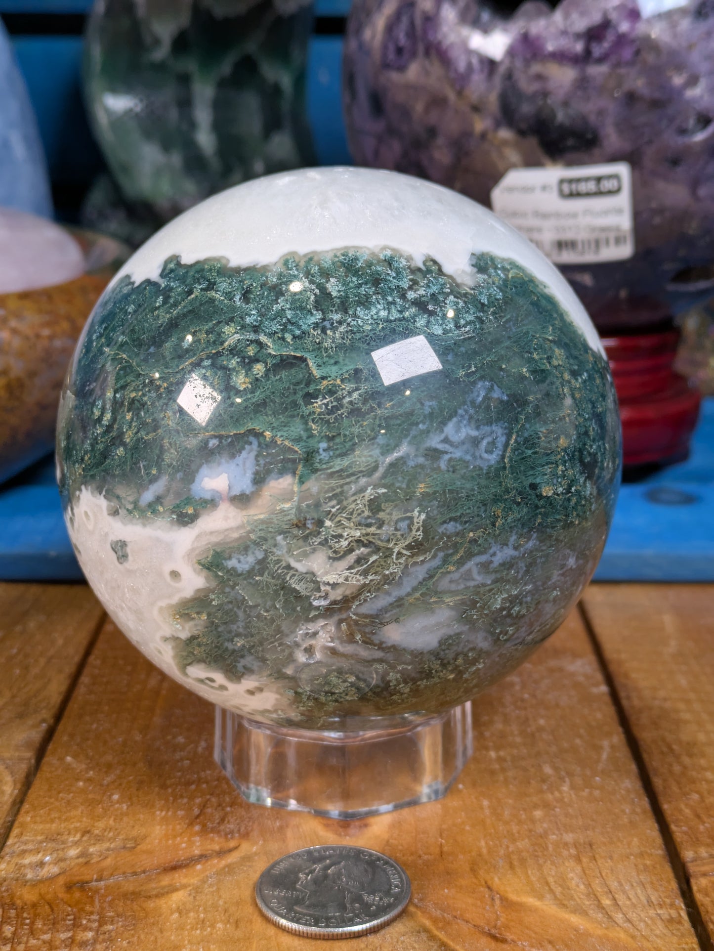 Moss Agate Sphere 1210g