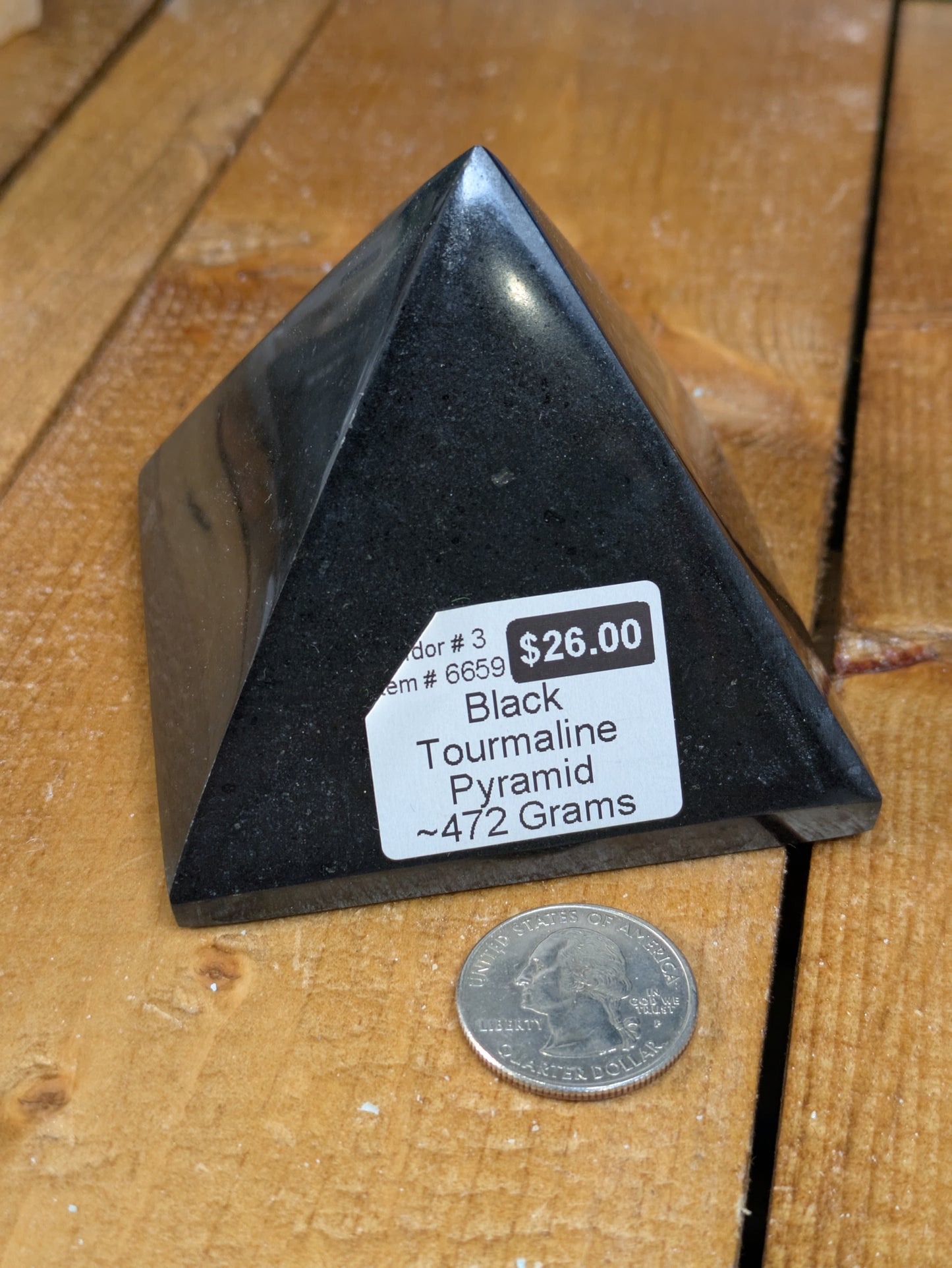 Black Tourmaline Pyramid 472g