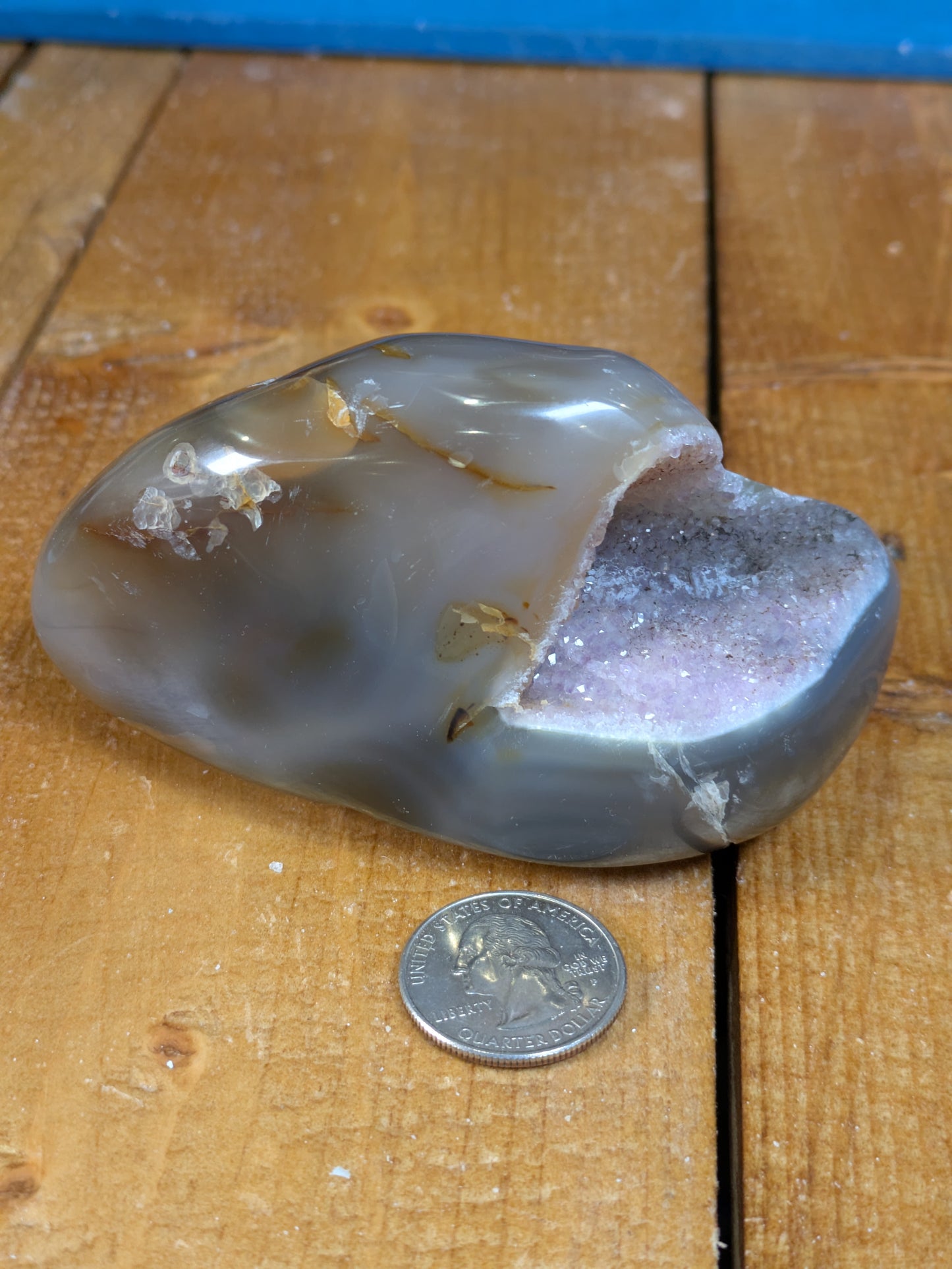 Amethyst Agate Geode 382g