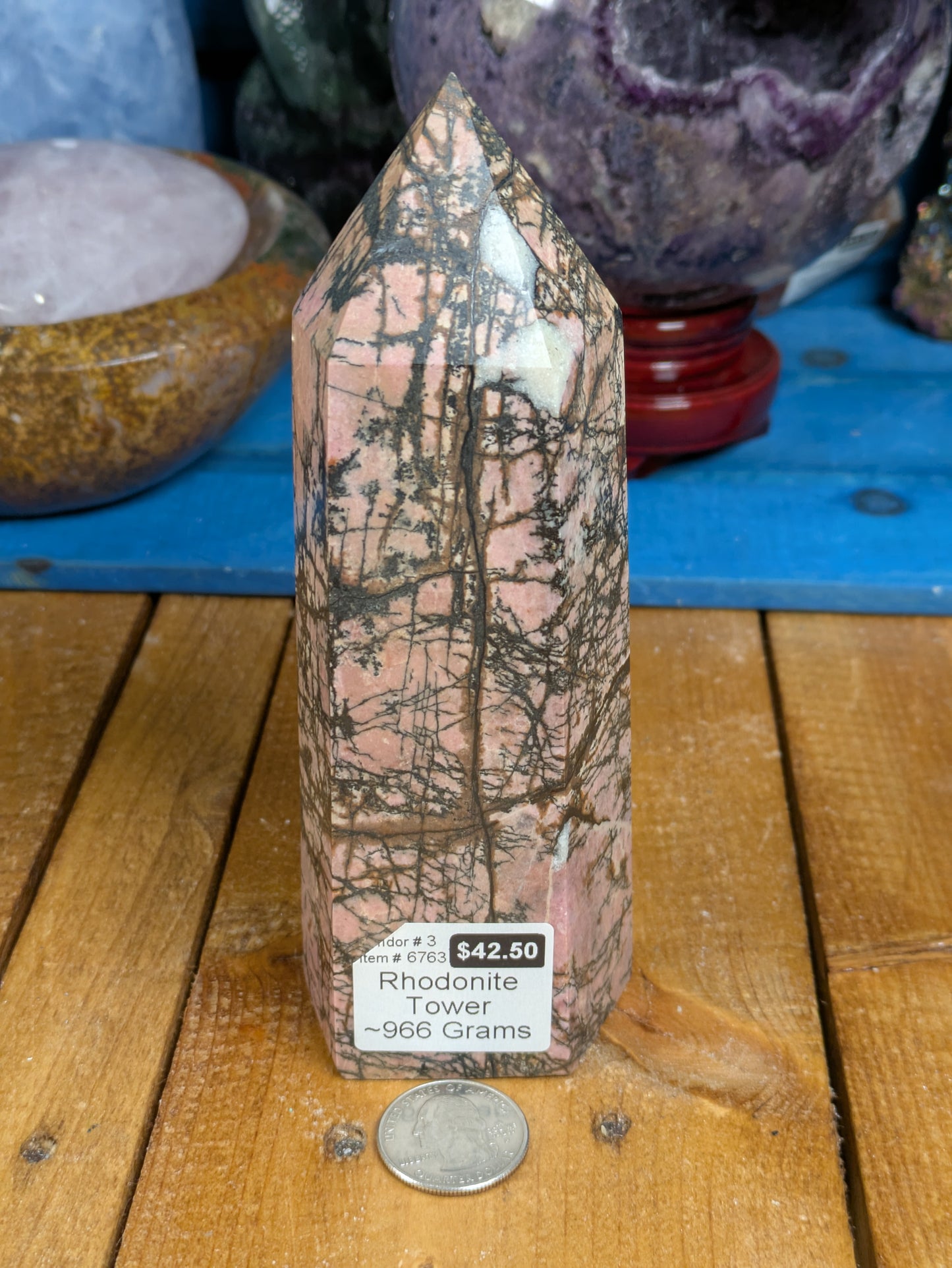 Rhodonite Tower 966g