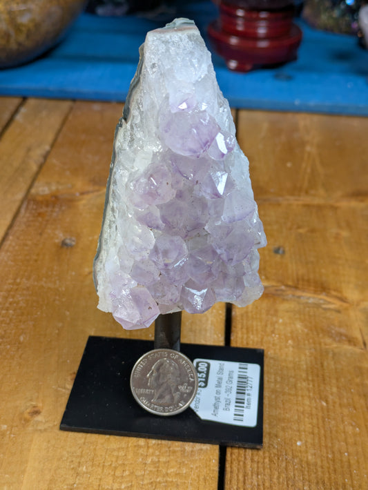 Amethyst on Metal Stand, Brazil 392g