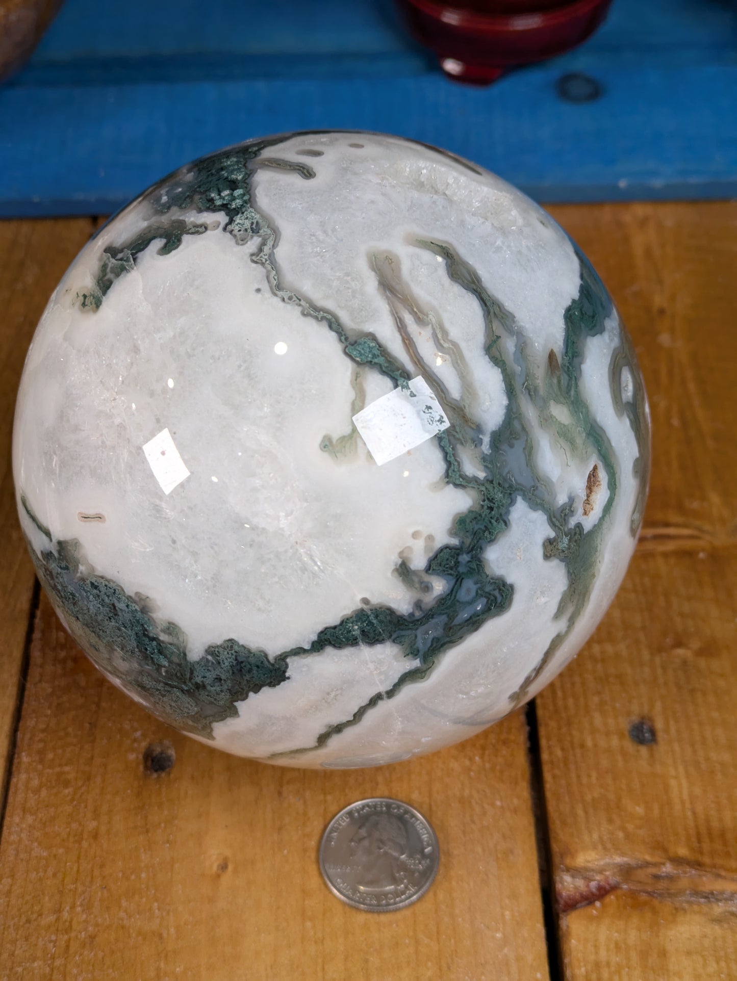 Moss Agate Sphere 2088g