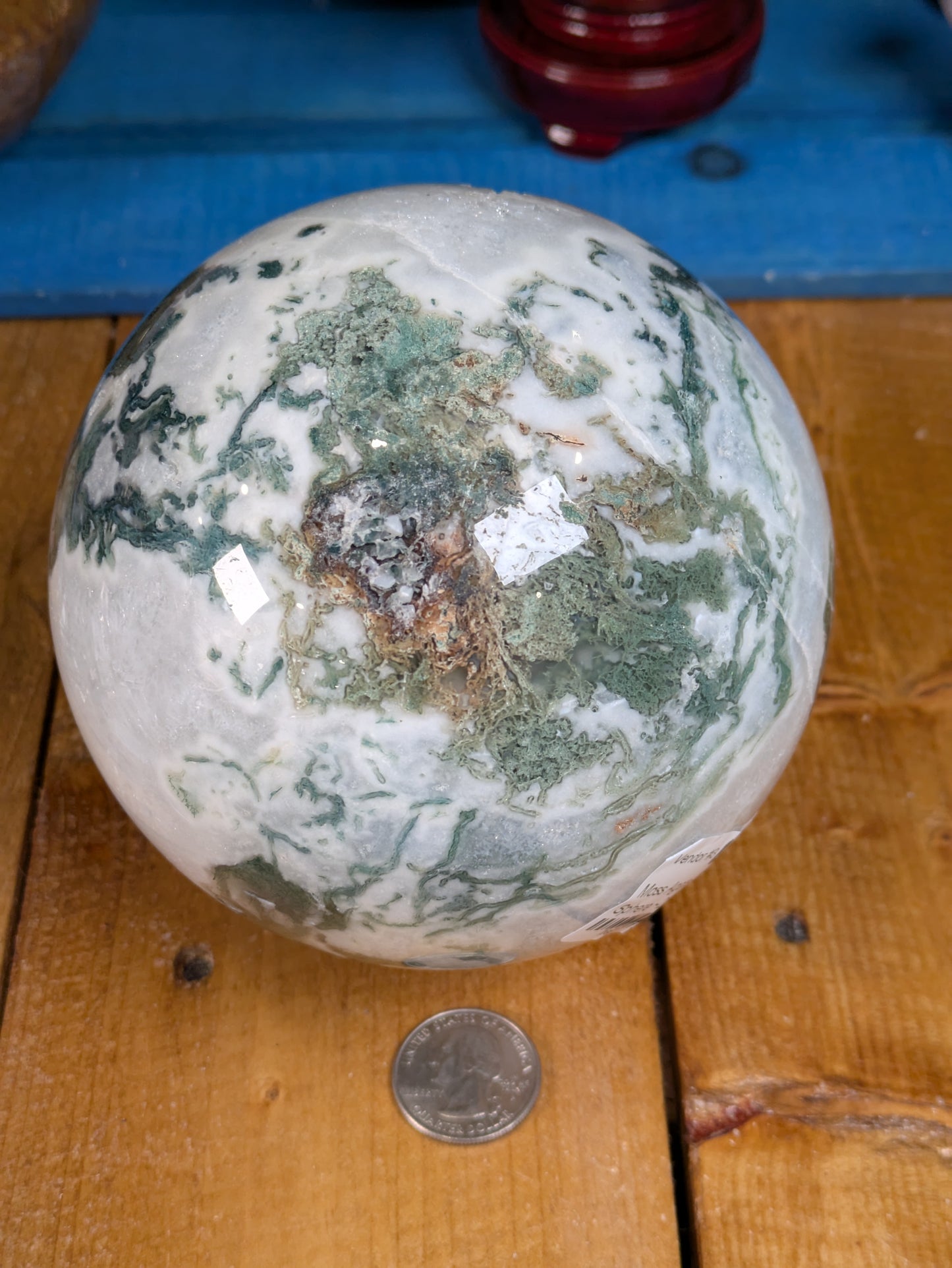 Moss Agate Sphere 2088g