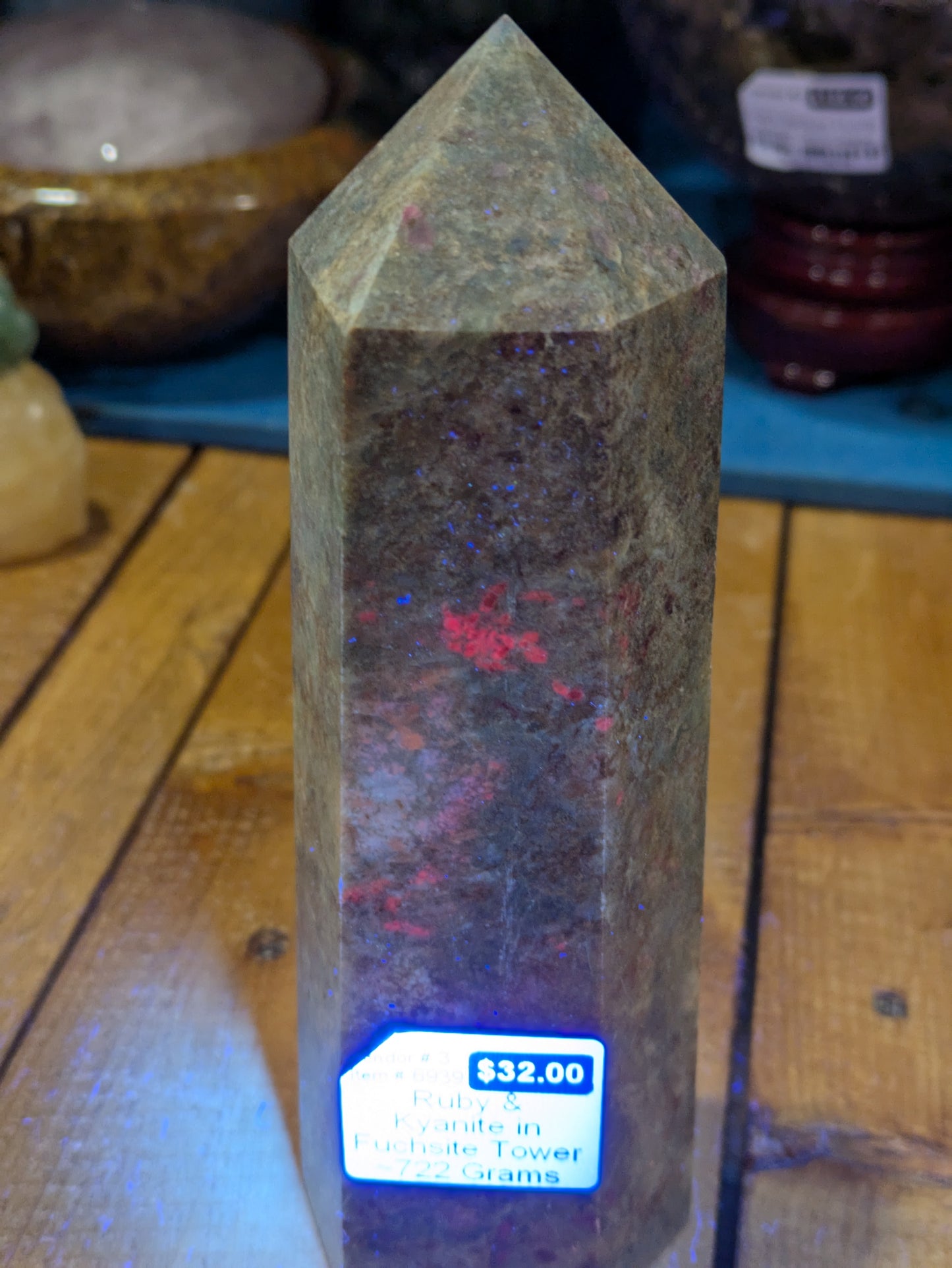 Ruby & Kyanite in Fuchsite Tower 722g