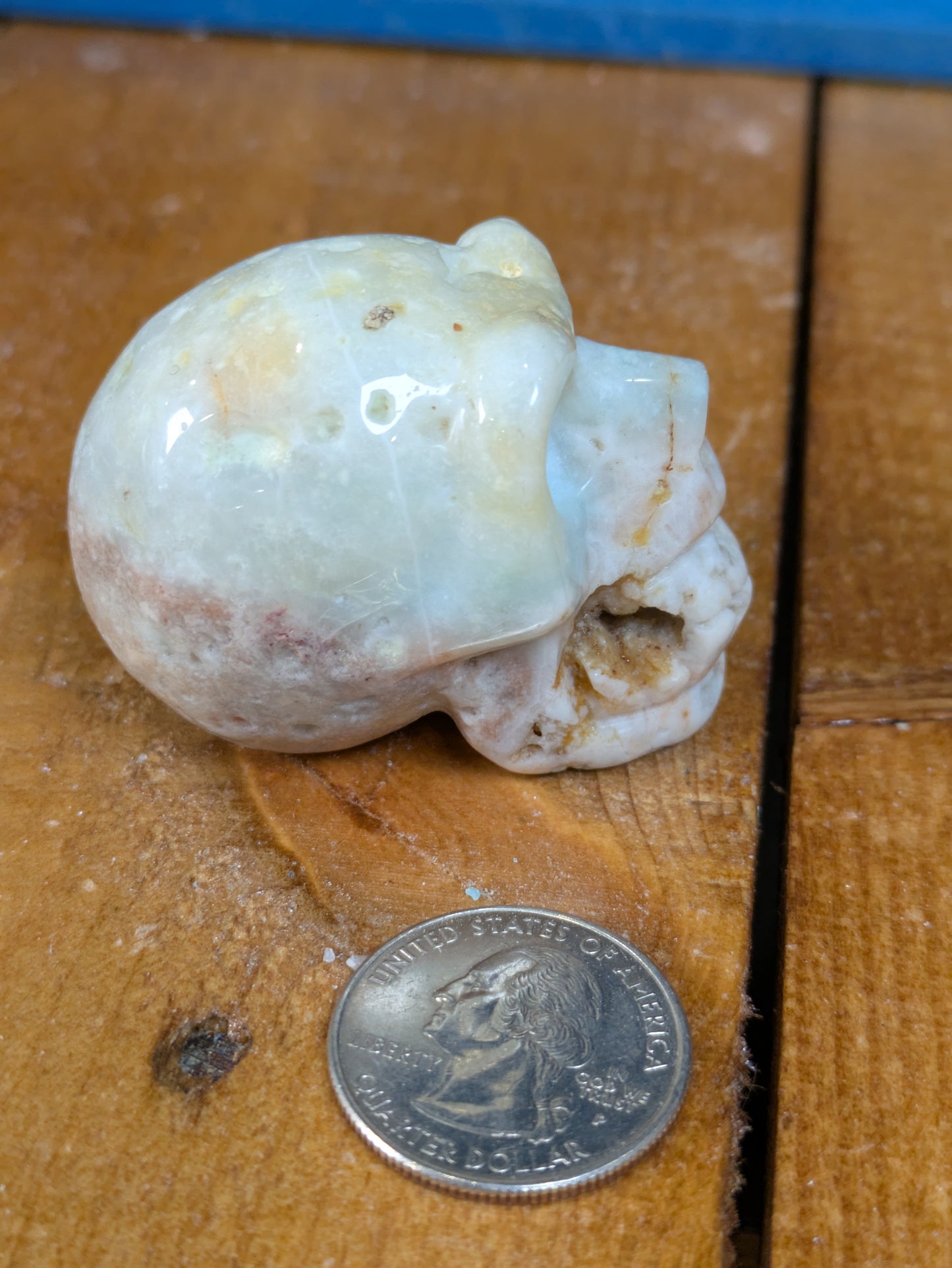 Amazonite Skull Carving 87g