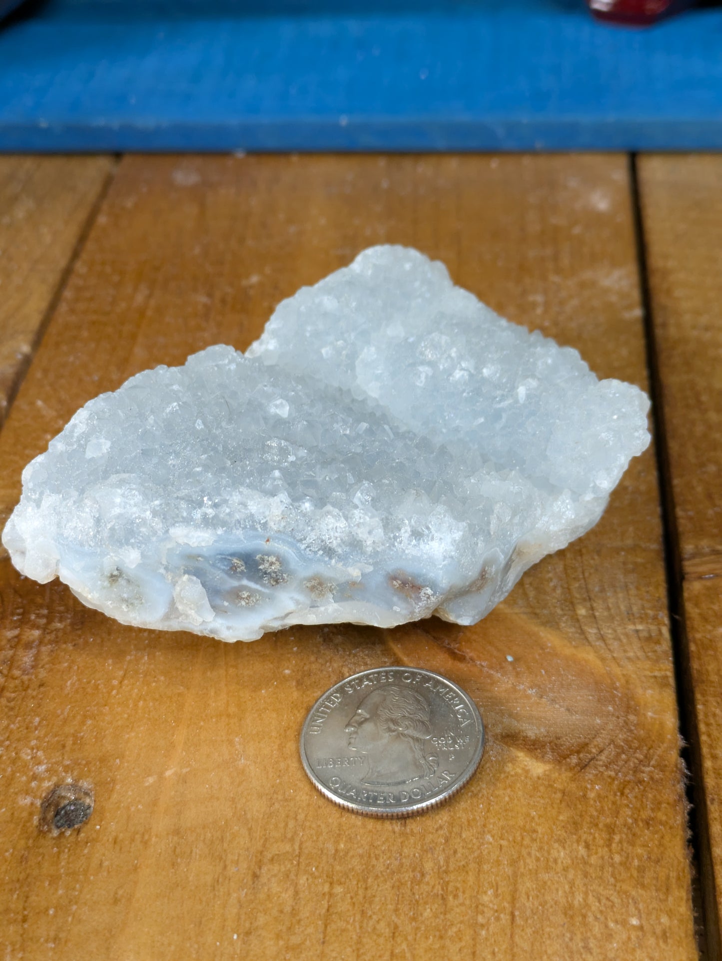 Druzy Quartz on Chalcedony, India