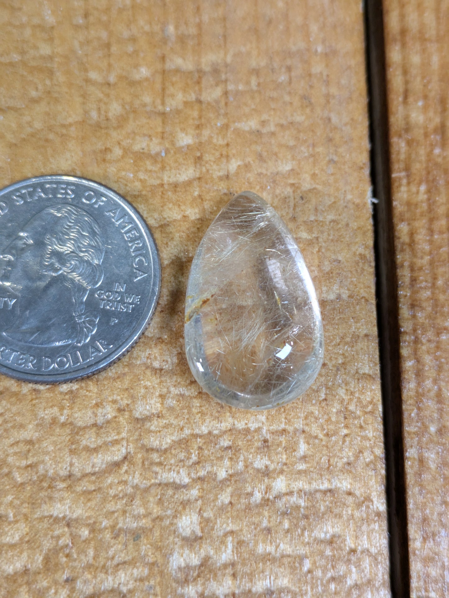 Rutilated Quartz Cabochon