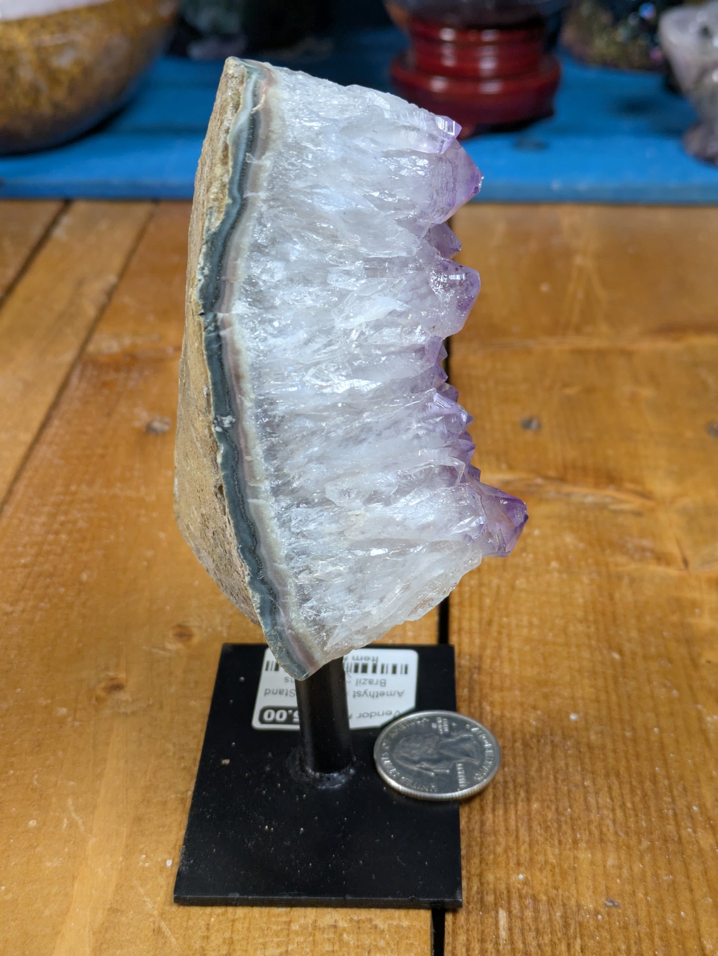 Amethyst on Metal Stand, Brazil 392g