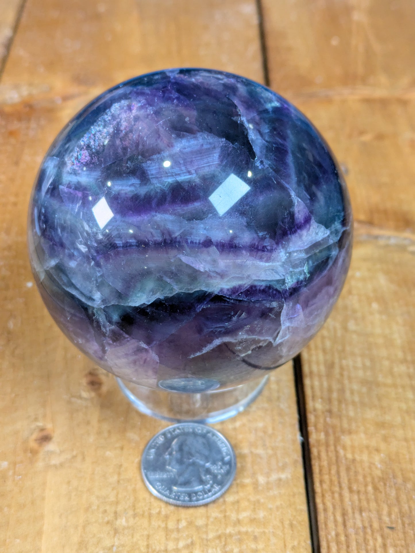 Rainbow Fluorite Sphere 812g