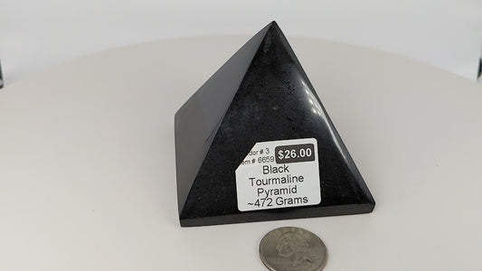 Black Tourmaline Pyramid 472g