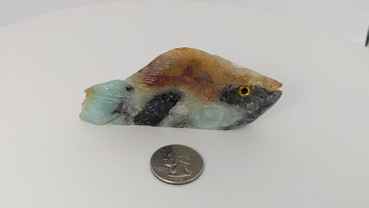 Amazonite Fish Carving 77g