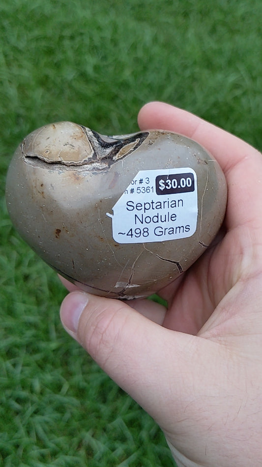 Septarian Nodule Heart 498g