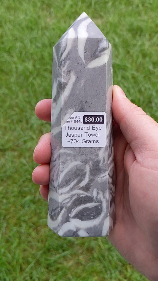 Thousand Eye Jasper Tower 704g