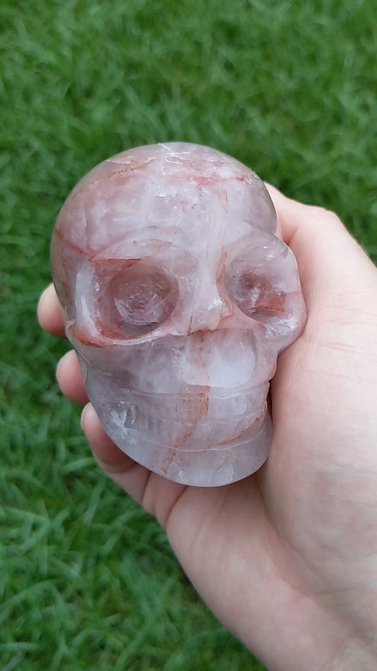 Hematoid Quartz Skull 746g