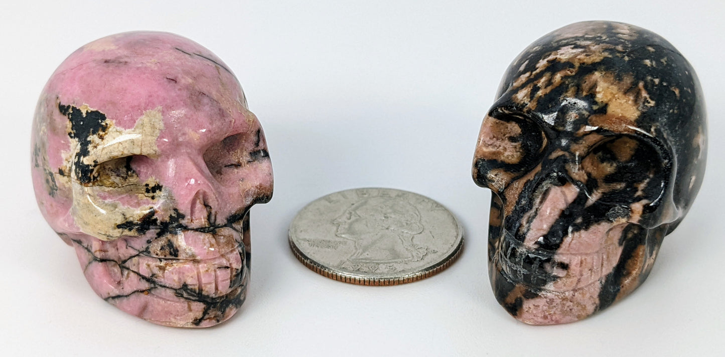 1.5" Rhodonite Skull