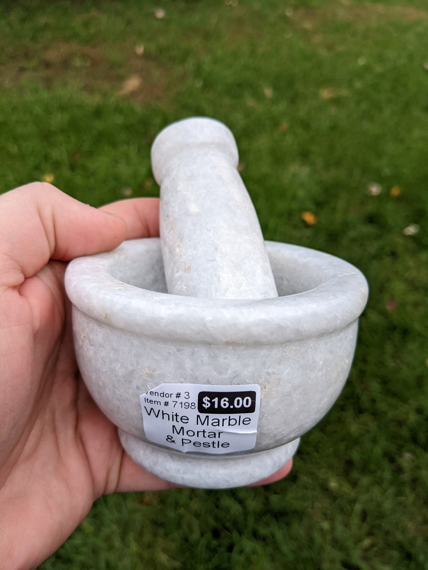 White Marble Mortar & Pestle