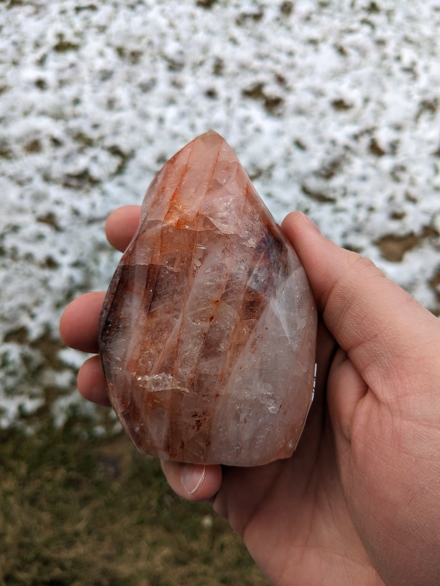 Red Hematoid Quartz Flame 464g