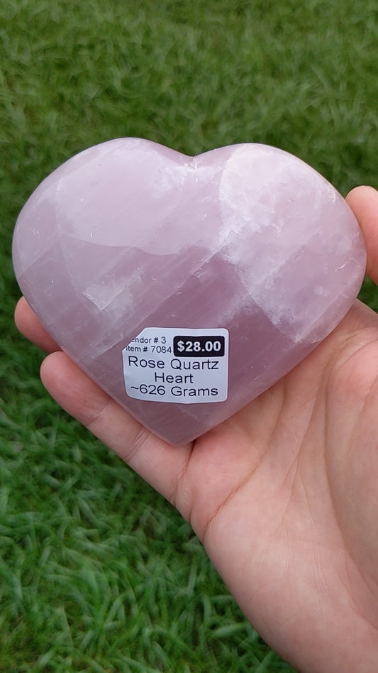 Rose Quartz Heart 626g